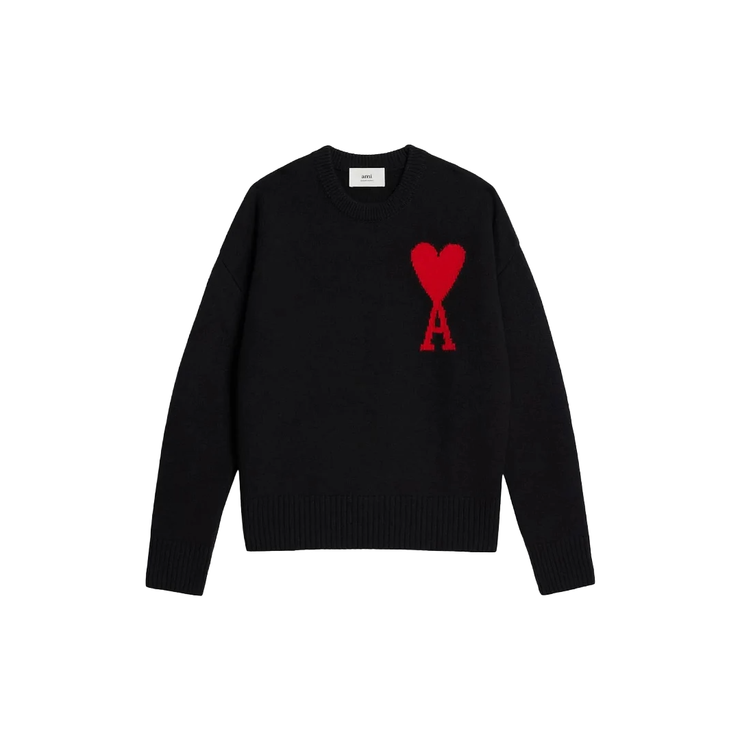HEART SWEATER BLACK
